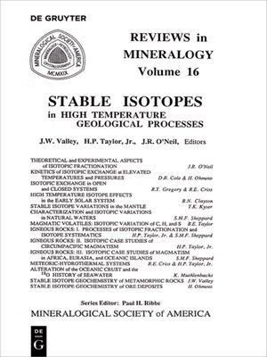 cover image of Stable Isotopes in High Temperature Geological Processes